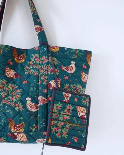 Weekend Bag with Pouch in Hen House