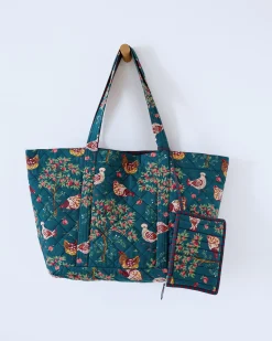 Weekend Bag with Pouch in Hen House