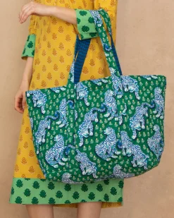 Weekend Bag with Pouch in Tiger Queen