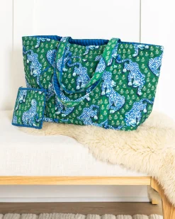Weekend Bag with Pouch in Tiger Queen