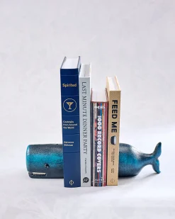 Whale Bookends Pair- Cast Iron in Grey