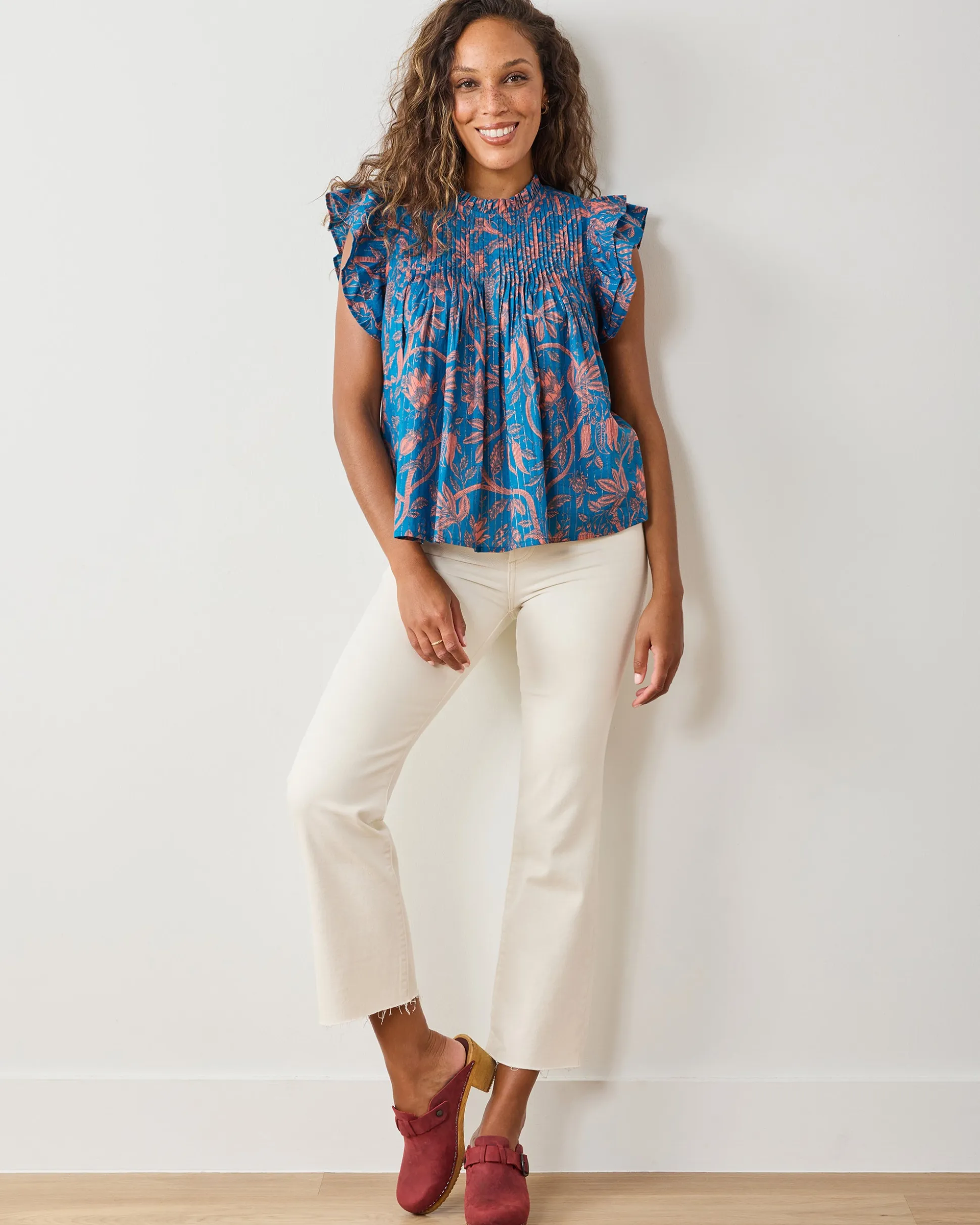 When In Doubt Blouse in Etched Vine
