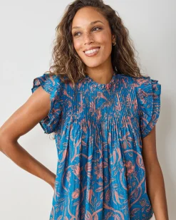 When In Doubt Blouse in Etched Vine