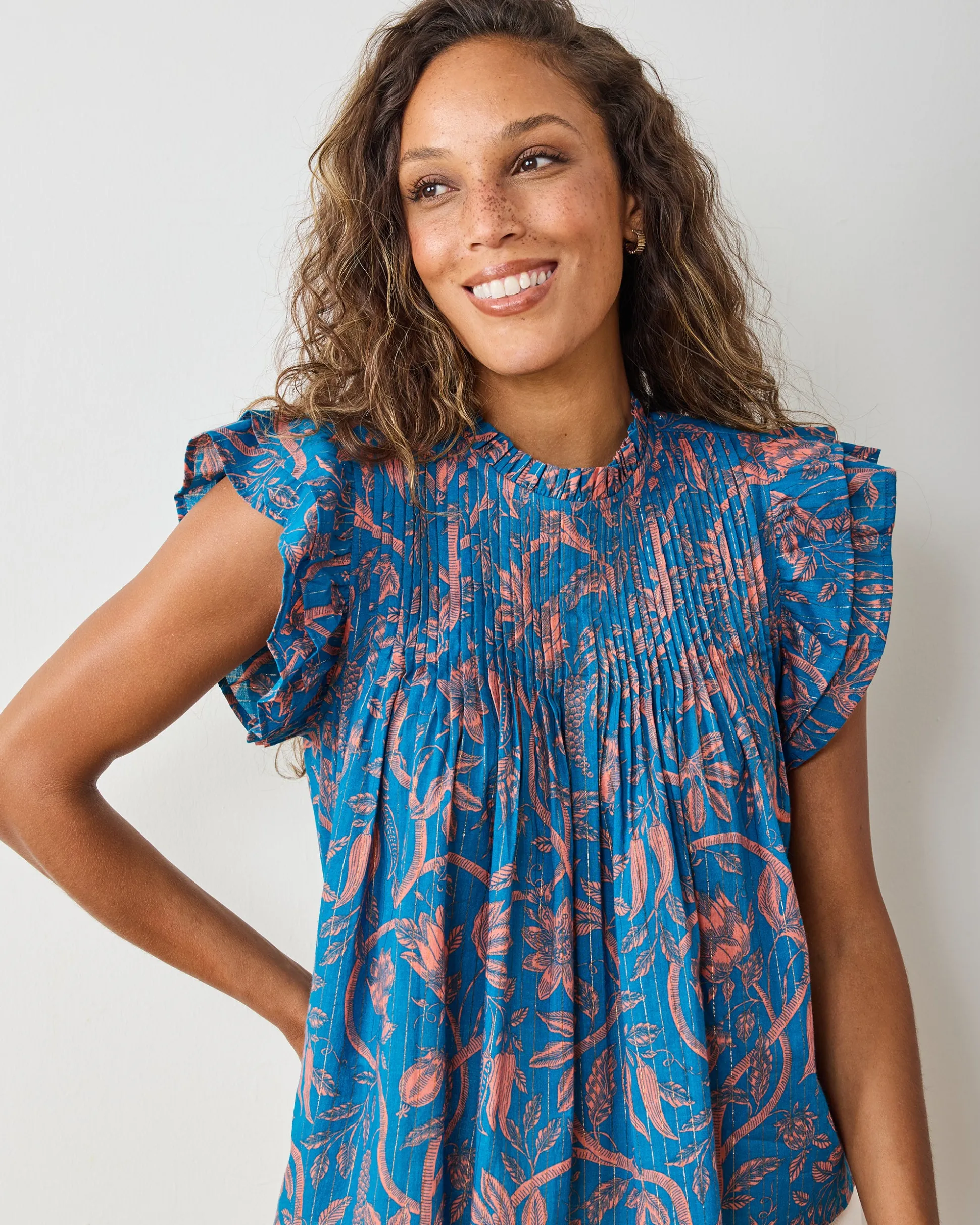 When In Doubt Blouse in Etched Vine
