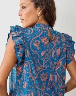 When In Doubt Blouse in Etched Vine