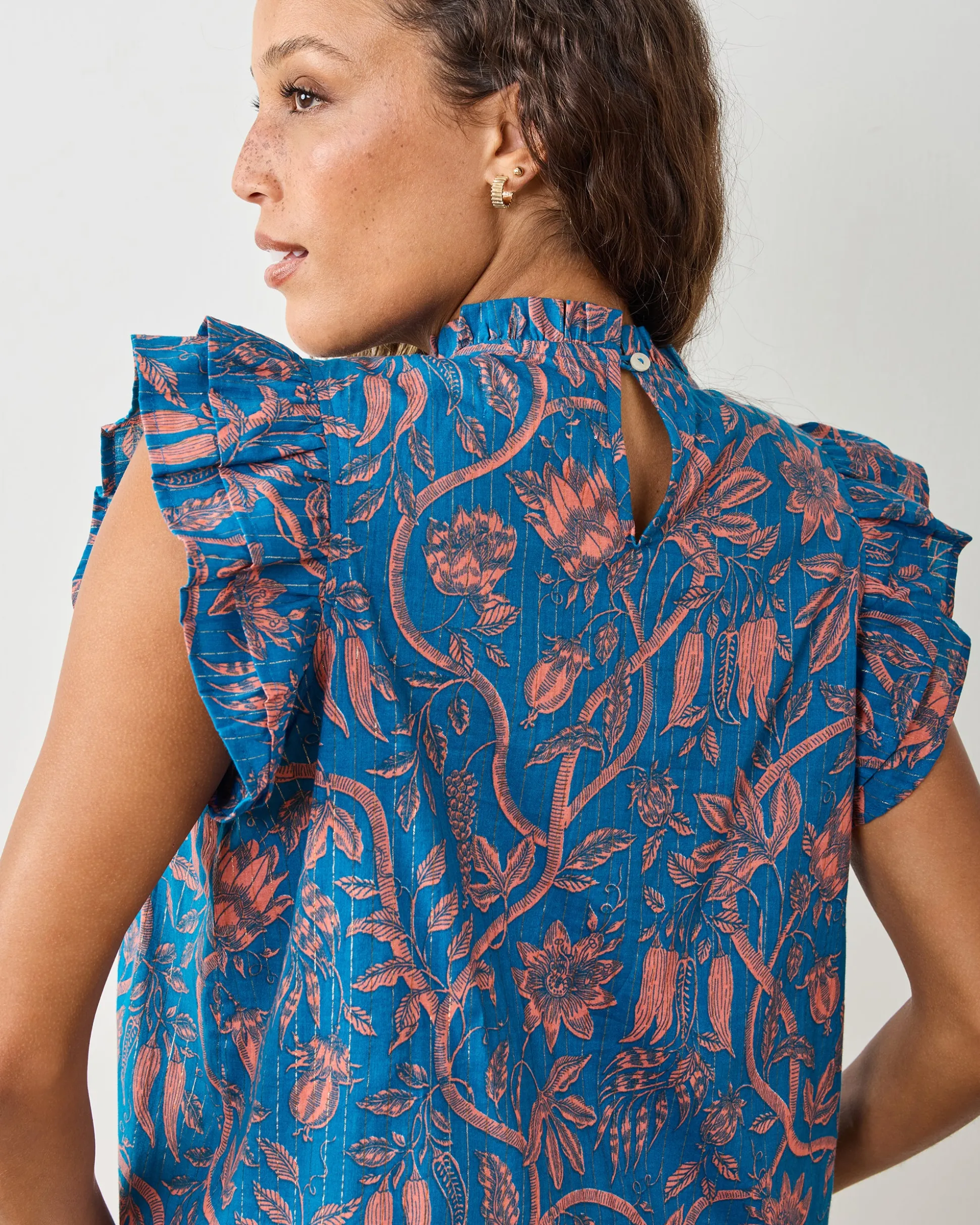 When In Doubt Blouse in Etched Vine