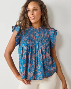 When In Doubt Blouse in Etched Vine