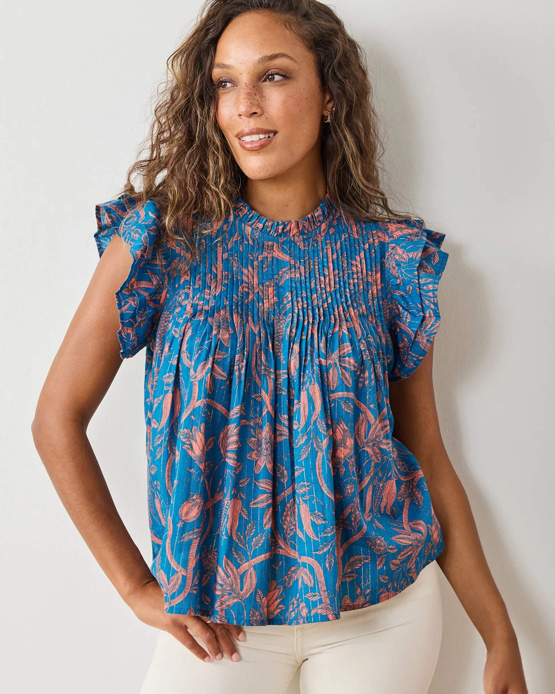 When In Doubt Blouse in Etched Vine