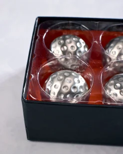 Whiskey Cubes | 6- Piece Stainless Ice Chilling Cubes in Silver