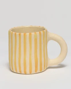 Yellow Striped Mug in Yellow Stripe